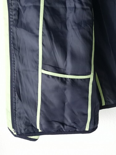 Oleg Cassini *PXL Neon Green & Navy Blue Zip Front Jacket 2 Zip Pkts. Exc. Cond. - Picture 10 of 10