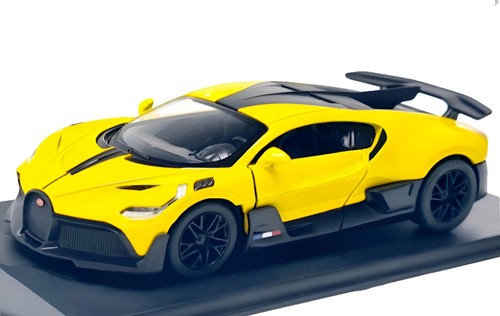Bravìssimo! Volkswagen Group BUGATTI DlVO Quad-Turbo 4.2 Giallo 1/43 Scale Norev - 第 1/4 張圖片