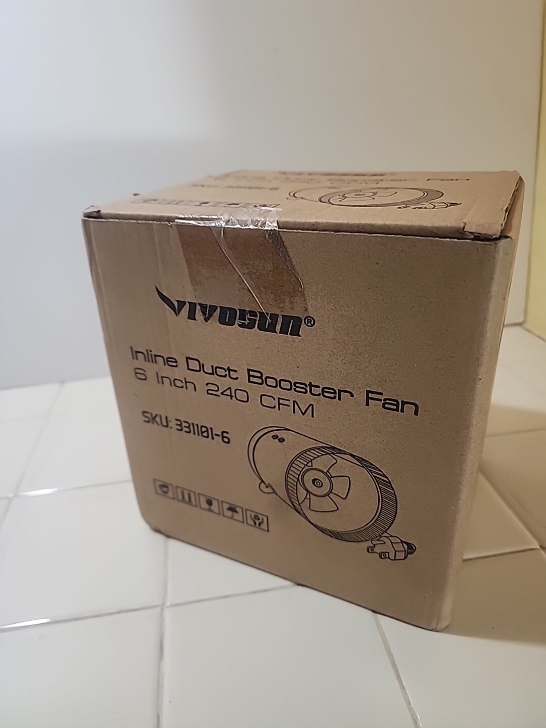 VIVOSUN 6 inch Booster Inline Blower Duct Fan Blower Exhaust Ducting Aluminum