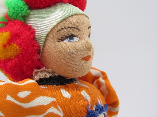 COLORFUL Ethnic Embroidered Dress BLUE EYES 7.25" Vintage Doll BEAUTIFUL!! -Q - Picture 5 of 9