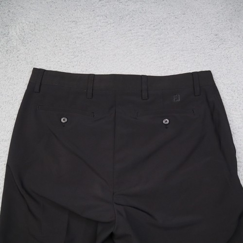 Footjoy Pantaloni da Golf Uomo 36x32 Regular Fit Nero Performance Golf Flat Front - Foto 9 di 15