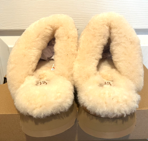 NEU IM KARTON UGG DISQUETTE KASTANIE WILDLEDER LAMMFELL DAMEN HAUSSCHUHE US-GRÖSSE 8 - Bild 5 von 8