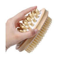 Customize Logo-Two sides body brush shower bath brush dry nylon massage SPA