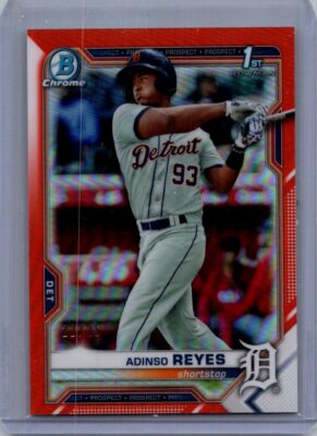 2021 Bowman #BCP-21 Adinso Reyes Chrome Prospects Orange Refractor #/25