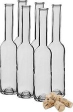6 x100ml leere Glasflaschen mit Verschluss Eckig Likörflaschen Flasche