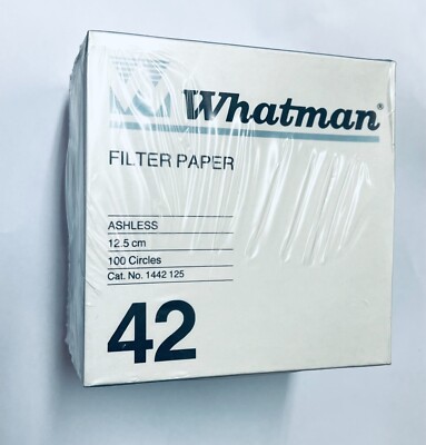 lot of 5 boxes 125mm Whatman  quantitative filter paper, ashless, Grade 42