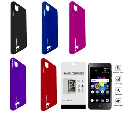 For ZTE Blade T2 Lite Z559DL Slim TPU Flexible Cover Case + Tempered Glass
