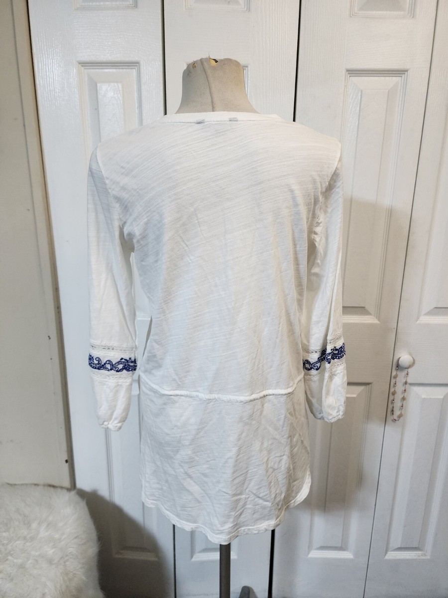Women's Lauren Ralph Lauren Cotton Hippie Boho Embroidered Top