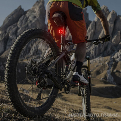 FEU LED VELO VTT ✅ ARRIERE MULTIFONCTION ☆DYNAMIQUE ECLAIRAGE CAPTEUR DE FREINS - Foto 14 di 19