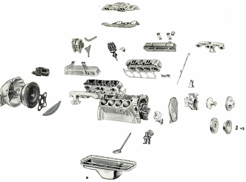 Billet Aluminum Valley Pan Hold Down Bars Rails Straps for Mopar