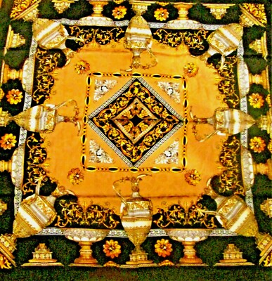 * SHINY SILK SCARF * EWERS * BLACK - GOLDEN BEIGE - GOLD - WHITE *