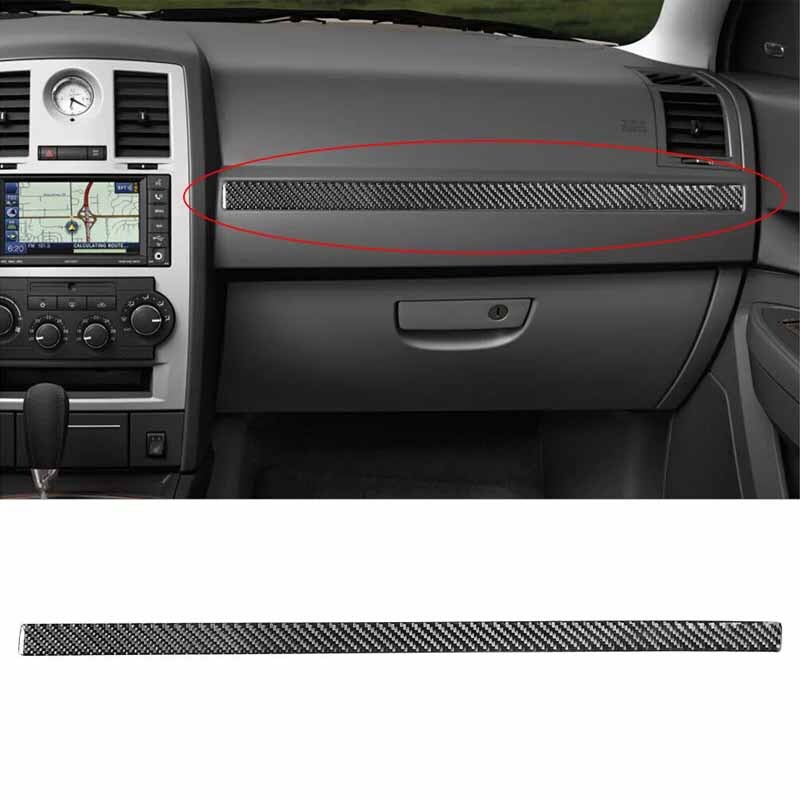 Car Interior Passenger Side Dash Carbon Fiber For Chrysler 300 08-10 Cover Trim