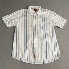 Red Label Tommy Hilfiger Men's size L/G Shirt Stylish Blue/White embroidered