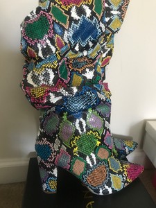 snakeskin booties size 11