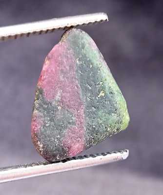 Bi-Color Natural Ruby Zosite Certified Rough 12.84 Ct. Loose