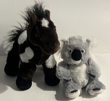 Ganz Webkinz HM147 Pinto Horse And Lil Kinz Koala Plush Bundle No Codes