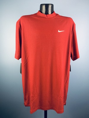 Menâs Nike Dri-Fit Tiger Woods Collection Red Polyester Mock Turtleneck NWT L | eBay