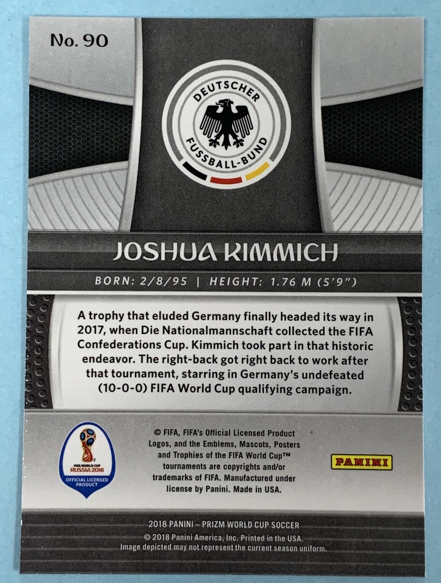 2018 Panini Prizm World Cup #90 Joshua Kimmich Germany Base Card
