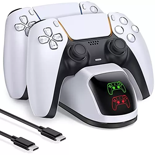 Chargeur Manette PS5, Dock Station Support Double USB de Charge