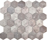 Keramik Mosaik Hexagon Zement Dunkelgrau Mosaikfliese Wand Fliesenspiegel KüChe