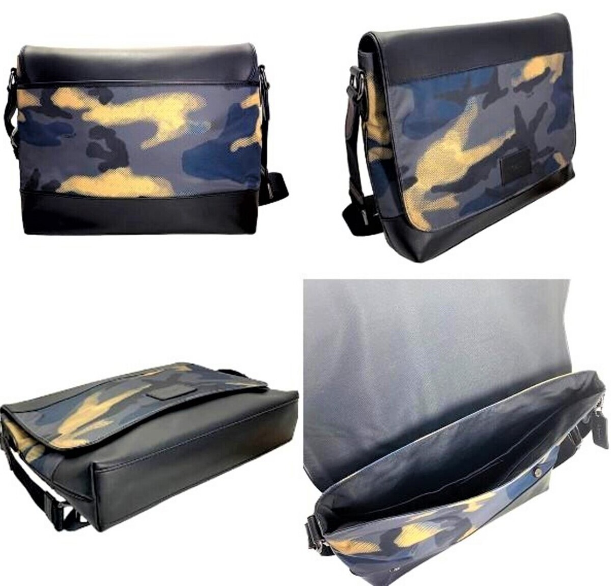 ️ Coach F37667 Messenger Halftone Camoprint Grey Multi/black 