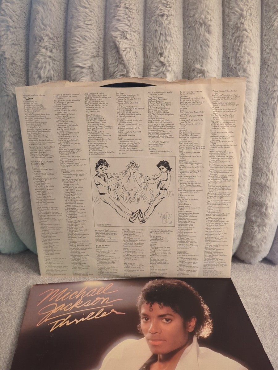 Michael Jackson Thriller Vinyl Album EPIC 12