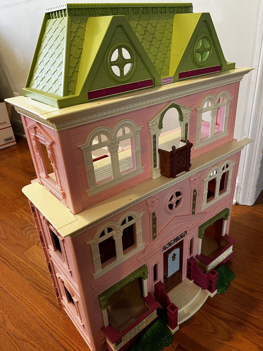 Pink and on sale green dollhouse