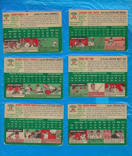1954 TOPPS BASEBALL 14 CARD LOT DICK GROAT DEL CRANDALL AL ROSEN + + - Picture 2 of 6