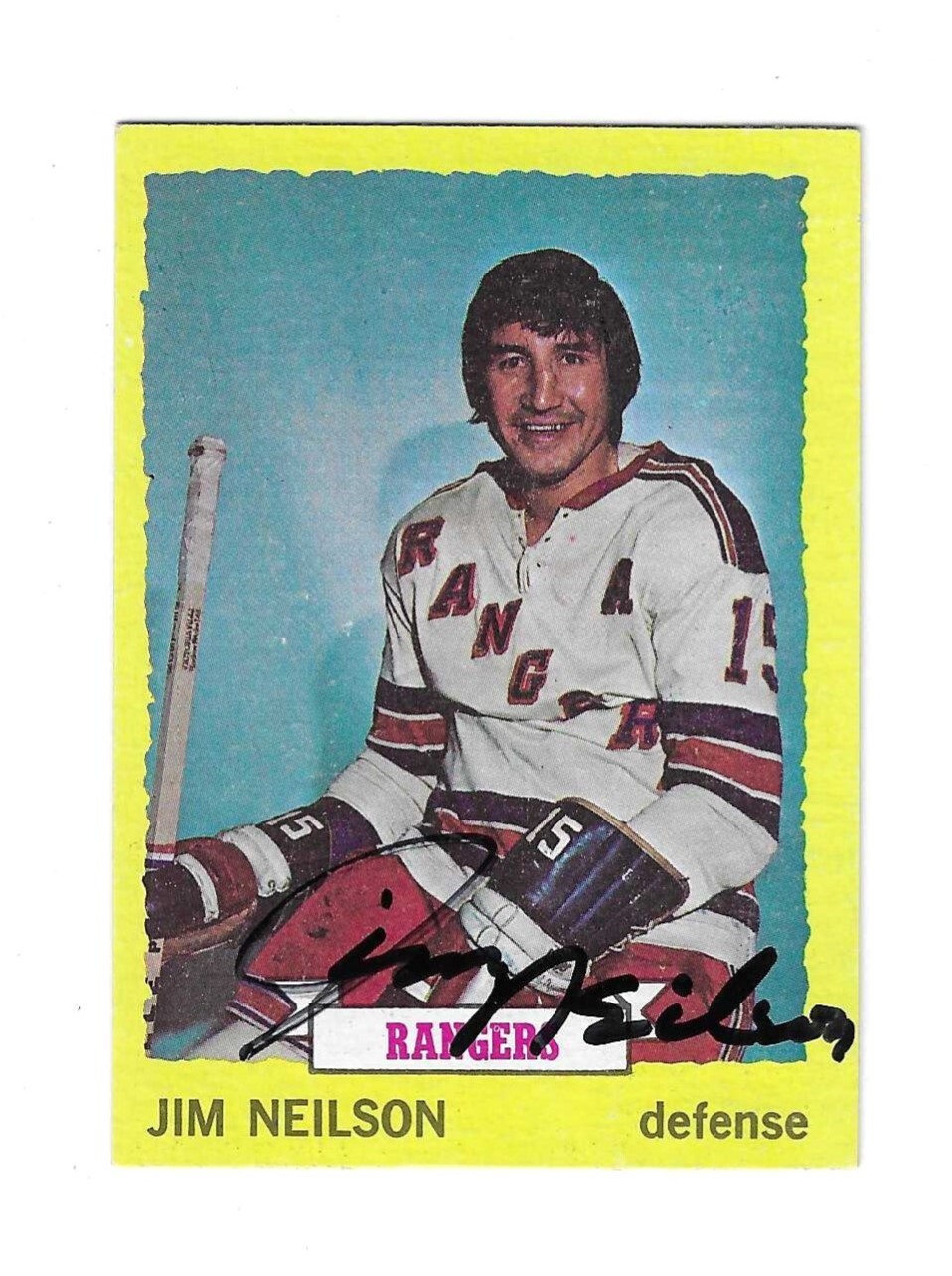 Jim Neilson 1973-74 Topps Card #123 Signed