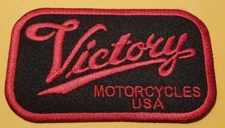 Victory Motorcycles USA Worldwide Shipping Embroidered Patch approx 2.25x4"
