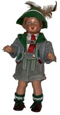 German Boy Doll Vintage Celluloid Traditional Bavarian Costume