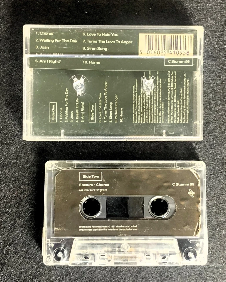 Erasure – Chorus, UK Cassette - Image 2 of 4