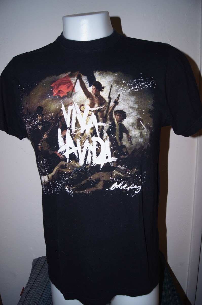 COLDPLAY VIVA LA VIDA Tシャツ 2008 Coldplay Official Men's T-Shirt - Viva La Vida Distressed