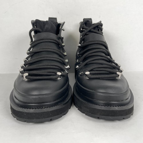 Rag & Bone Compass Rain Boots Womens Size 36 US 6 Black Lace Up Ankle Shoes - Picture 3 of 10