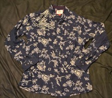 FRIDAY Shirt Men's Bold Eyecatching Joe Browns Medium Blue Flowers Floral