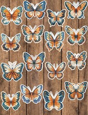 Desert Color Butterflies Die Cut Vinyl Stickers Scrapbooking Laptop Waterbottle