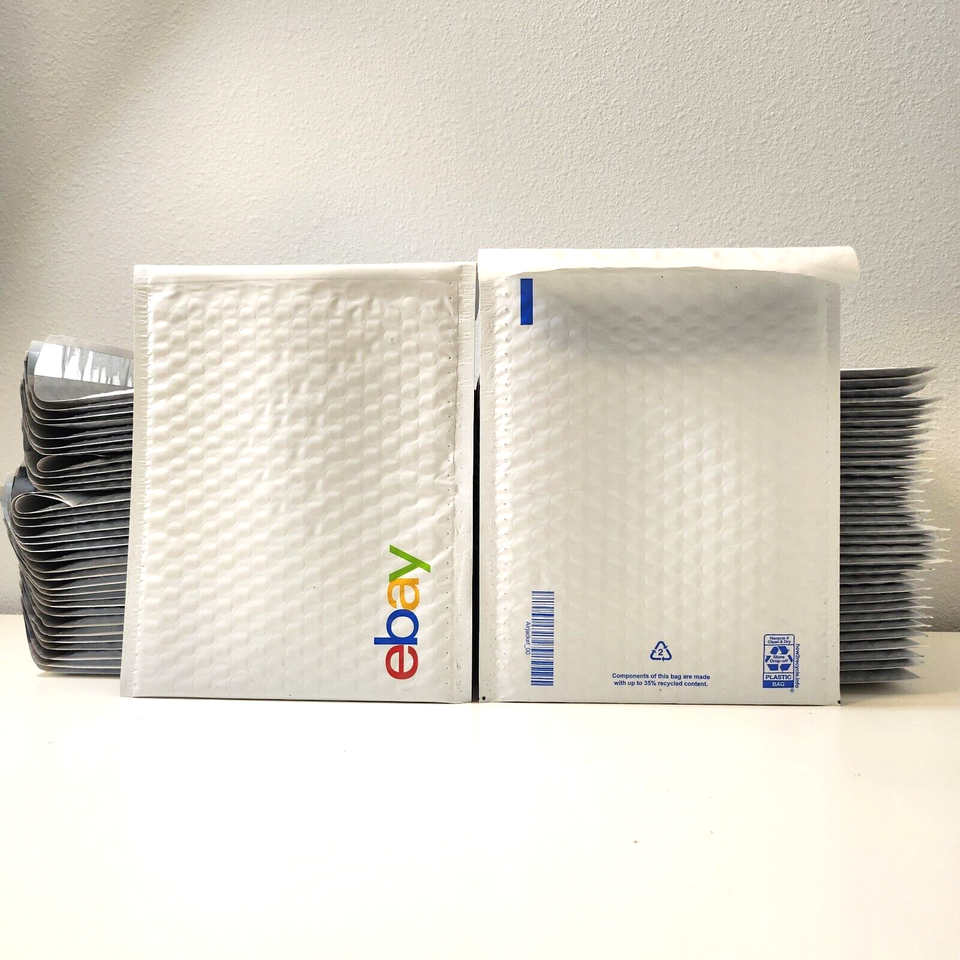 6.5” x 9.25” Padded Bubble Mailer Ebay Color Logo Lot of 60 NEW eBay