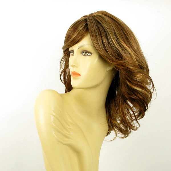 Demi-perruque Synthétique Longue – Châtain Cuivré Méché Blond – Bonnet Moyen – 62 Cm