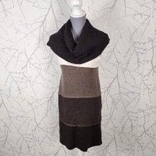 Alice + Olivia Colorblock Knit Cowl Neck Midi Dress | Women's M