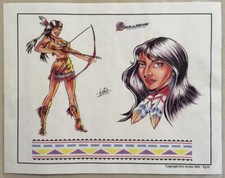 Tattoo Studio Shop Flash Single By Eric Iovino Native American 11"X14" Print