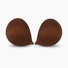 NuBra Women's Feather Lite Strapless Adhesive Bra Chocolate, A 32A 34A 36A