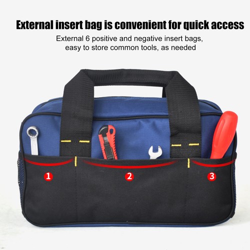 Waterproof Tool Bag Carry Tote Shoulder Strap Storage Electrician Organizer Bag - Picture 8 of 13