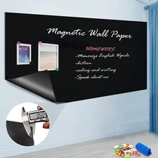 Chalkboard Roll Magnetic Receptive Blackboard Wall Sticker with Chalks, 36" x...