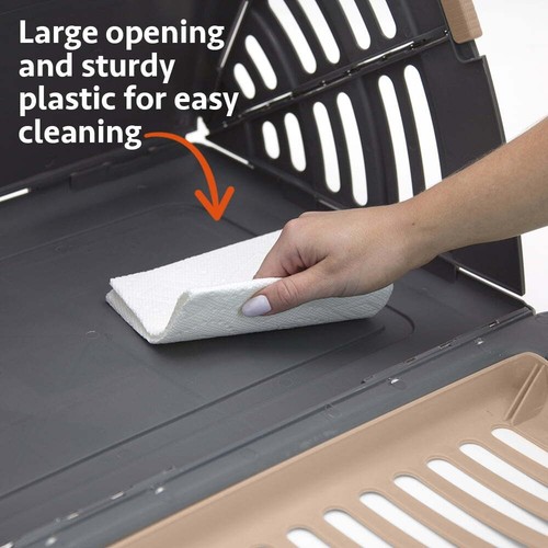 Cat Carrier Foldable Plastic Travel Pet Carrier Fold Down Long Life All In One - Picture 6 of 11