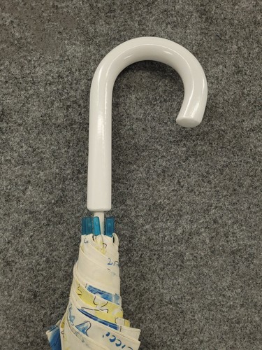 Vintage Nina Ricci Umbrella L'Air Du Temps Wood Handle Birds In Flight White - Picture 2 of 21