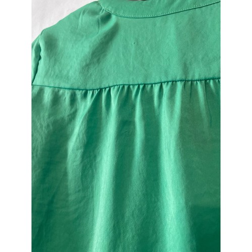 Vince Camuto Silky Vibrant Green Long Sleeve NWT V Neck Blouse Womens Small - Picture 8 of 10