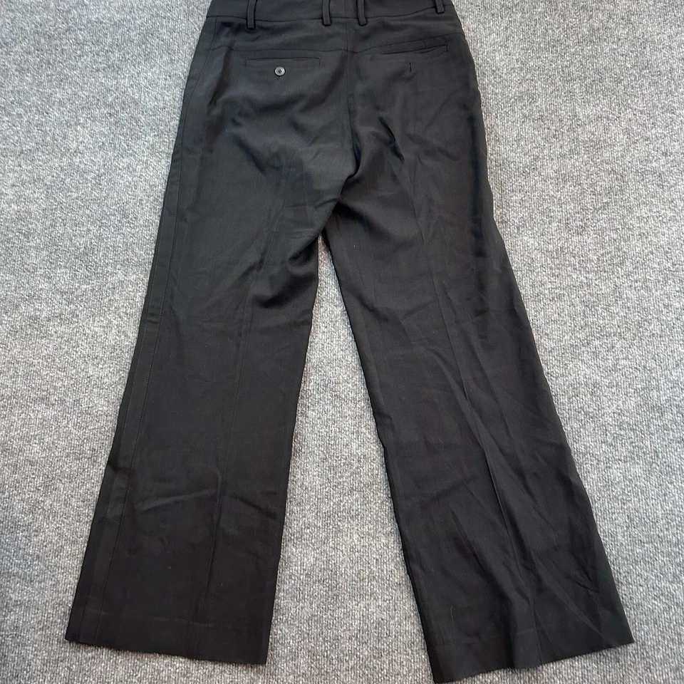 Pantalones Vince para mujer 8 negros mezcla de lana tiro alto pierna lateral acento puntada ropa de trabajo Foto 2 de 4