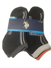 6 pair U.S. Polo Assn. Ankle Socks 10-13 Shoes 8-13