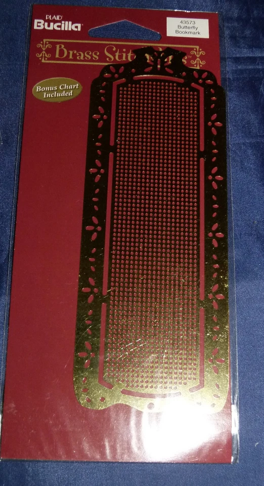 Bucilla Brass Stitchables X 3 Cross Stitch Bookmarks Floral Clip Butterfly Rose - Image 3 of 4