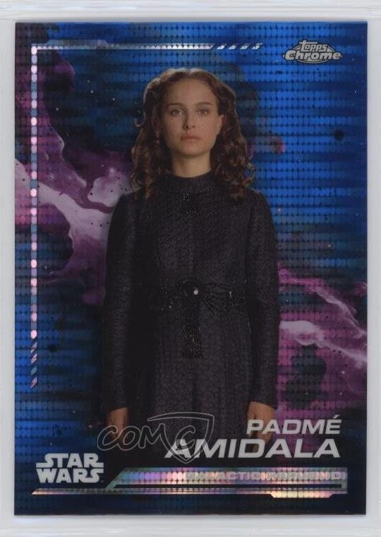 2024 Chrome Star Wars Blaster Blue Pulsar Refractor Padme Amidala Padmé #130 z7j